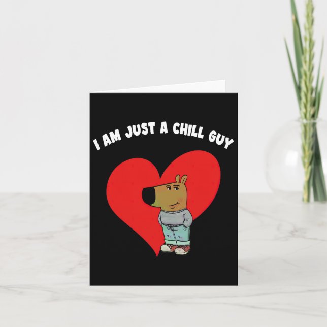 Carte Mème drôle Je suis juste un gars cool Saint-Valent (Devant)