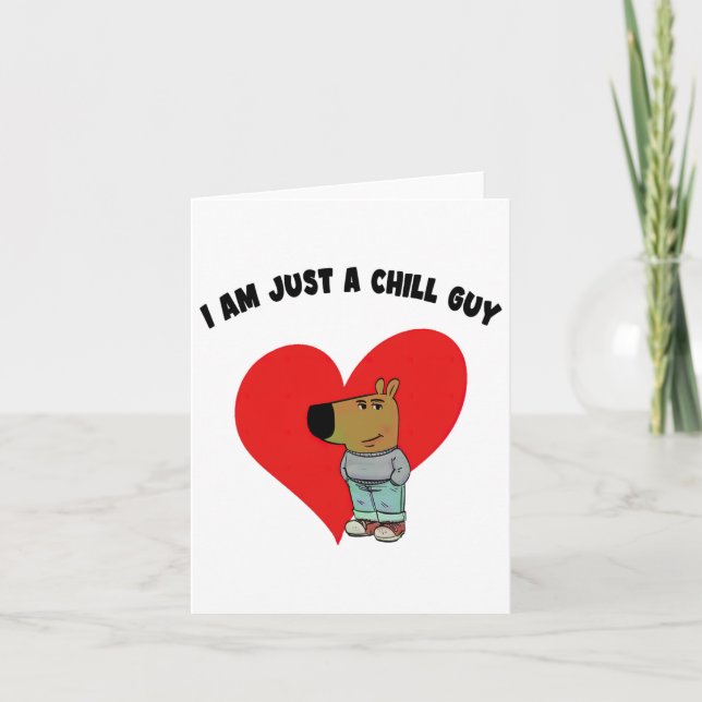 Carte Mème drôle Je suis juste un gars cool Saint-Valent (Devant)