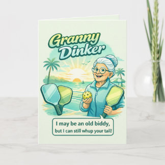 Carte Mémé drôle joue au pickleball drôle