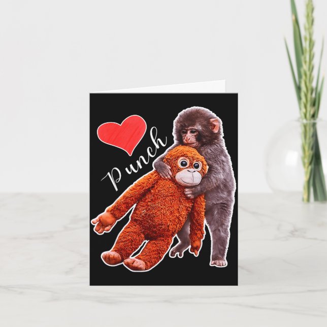 Carte Mème du bébé singe qui reçoit un coup de poing  (Devant)