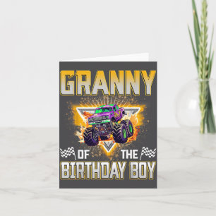 Carte Mémé du garçon anniversaire Monster Truck Annivers