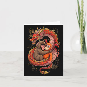 Carte Mème du singe qui câline un animal en peluche