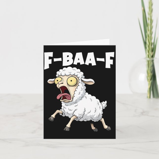 Carte Mème F-baa-f – Graphique de mème drôle qui hurle  (Devant)