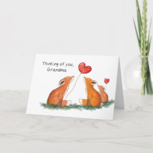 Carte Mémé Fête des Grands-Parents par Trois Renards