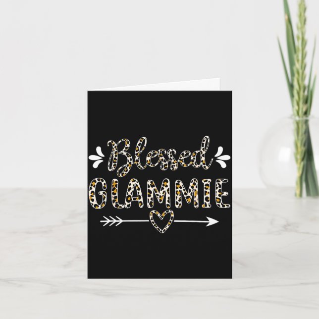 Carte Mémé glamour bénie grand-mère léopard mignon (Devant)