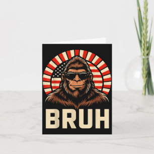 Carte Mème graphique de bigfoot bruh garçons hommes drôl