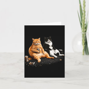 Carte Mème graphique de chats détendus drôles