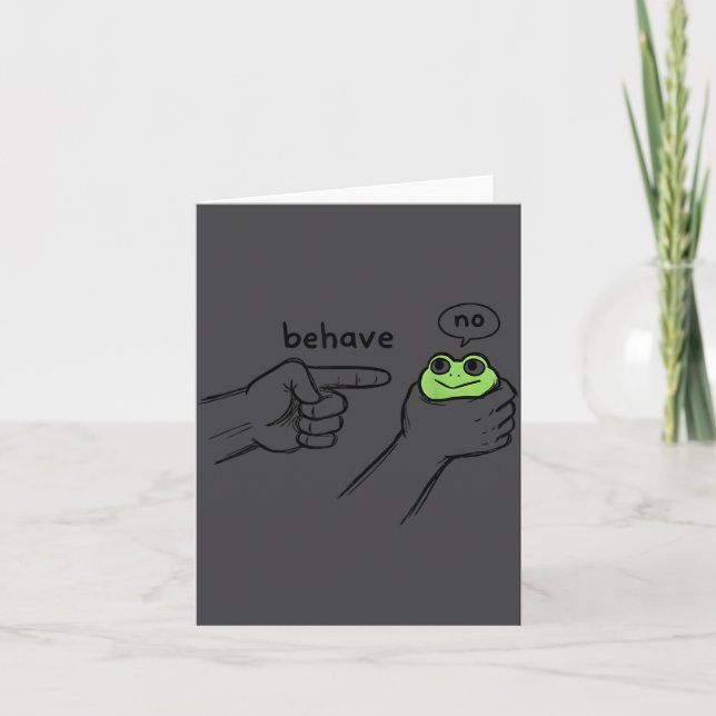 Carte Mème Grenouille Malhonnête Se Comporter Pas Mème G (Devant)