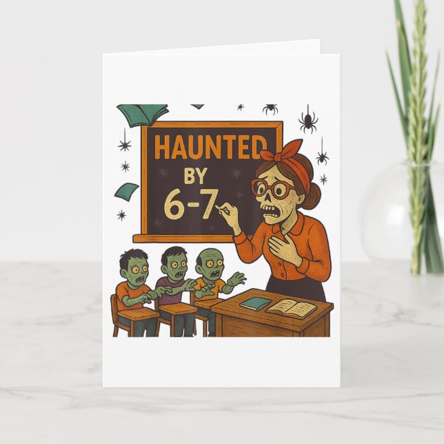 Carte Mème hanté 67 Six Sept 6-7 Blague drôle d'Internet (Devant)