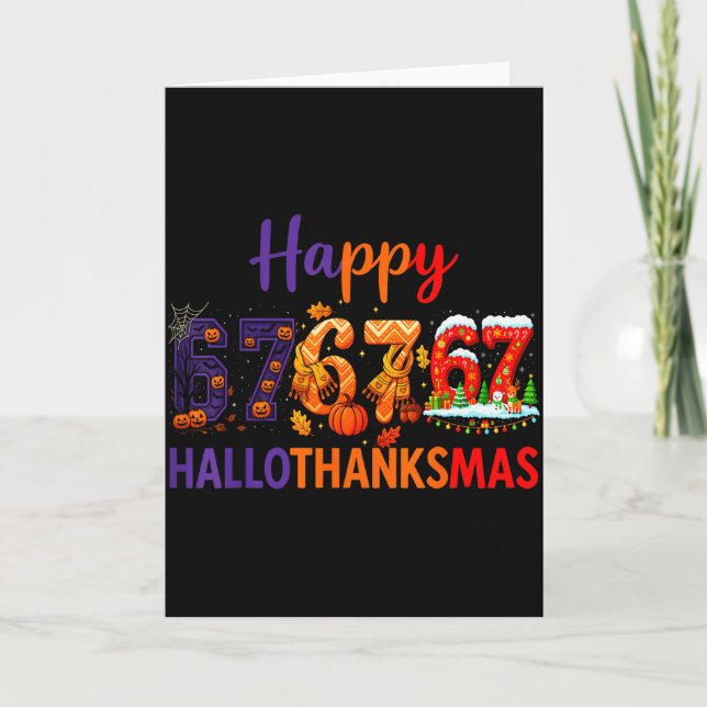 Carte Mème Hugvyn Six Sept 67 Hallothanksmas Halloween  (Devant)