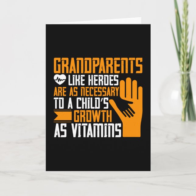 Carte Mémé - Les Grands-Parents Comme Des Héros (Devant)