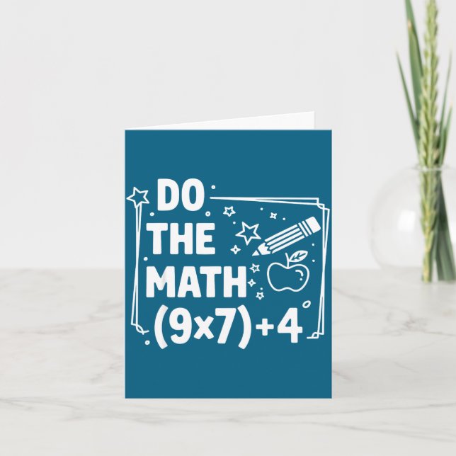 Carte Mémé Math 67 Pemdas Illustration Élémentaire (Devant)