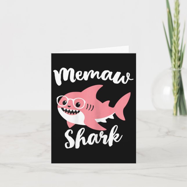 Carte Mémé Requin Fête des Mères Grand-mère Drôle  (Devant)