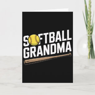 Carte Mémé softball frappe chaque coup avec fierté sport