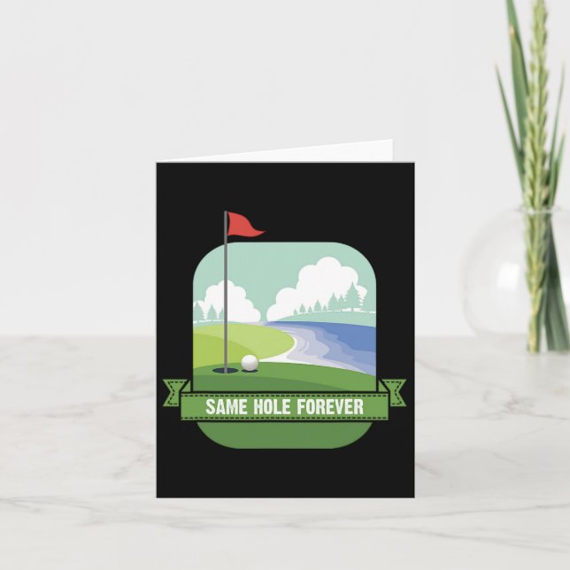 Carte Même Trou Forever Funny Golf Bachelor Party Pre We (Devant)