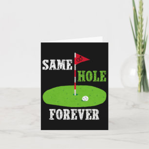 Carte Même Trou Forever Groom Bachelor Party Funny Golf