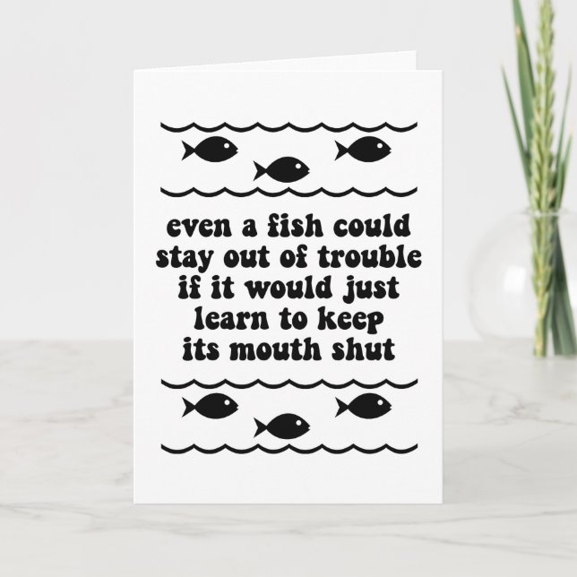 Carte Même un poisson pourrait rester en dehors des ennu (Devant)