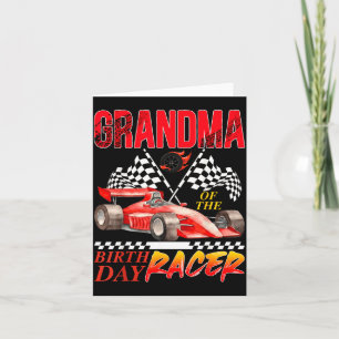 Carte Mémé voiture de course du Racing de l'anniversaire