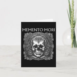 Carte Memento Mori Crâne Philosophie stoïque Hommes Femm