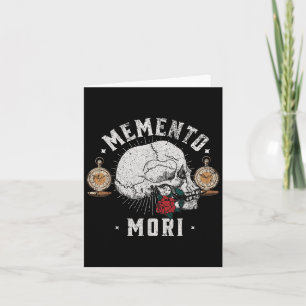Carte Memento Mori Crâne Vintage _ Philosophie stoïque