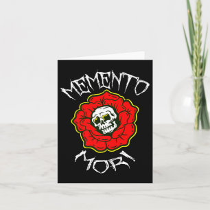 Carte Memento Mori Fleur de tatouage traditionnelle &amp