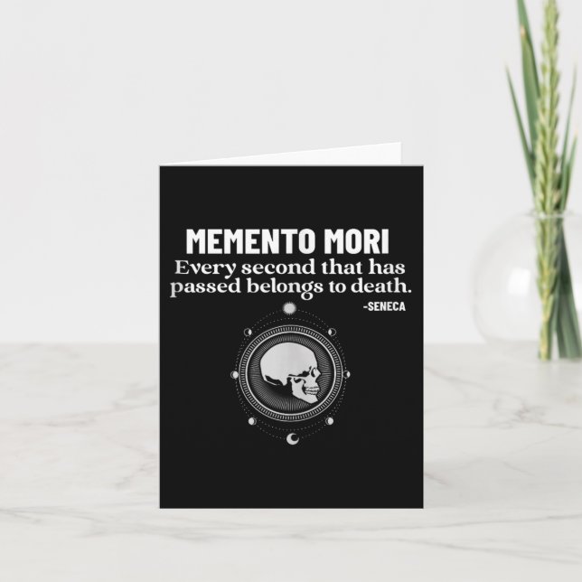 Carte Memento Mori Seneca stoïcisme Philosophie stoïque  (Devant)