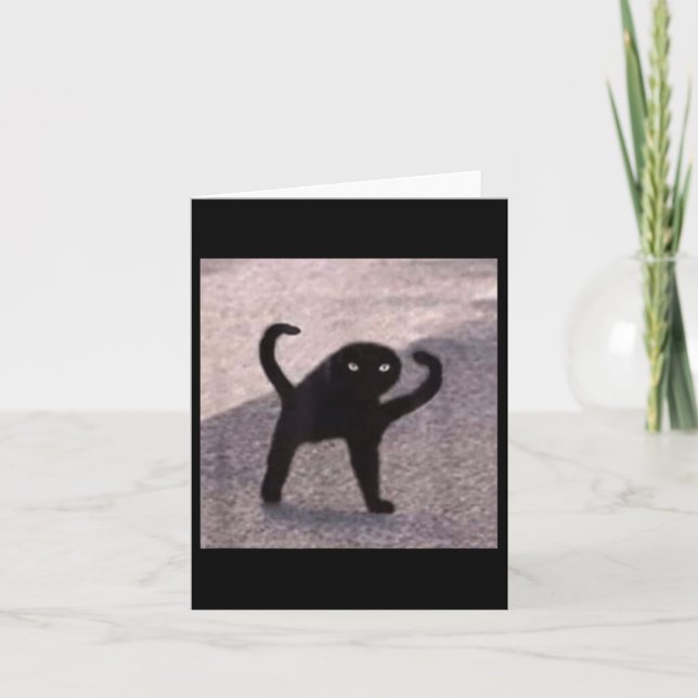 Carte Mèmes de chat maudit Chat maudit en colère comme u (Devant)