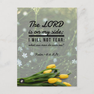 Carte mémoire Psaume de verse Bible 118:6 KJV Post