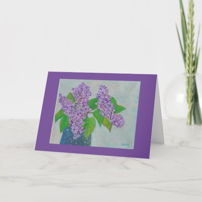 Carte mémoires lilas # 2  Intérieur vide (Devant)