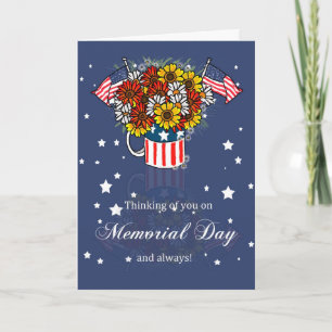 Carte Memorial Day Avec Fleurs En Mug