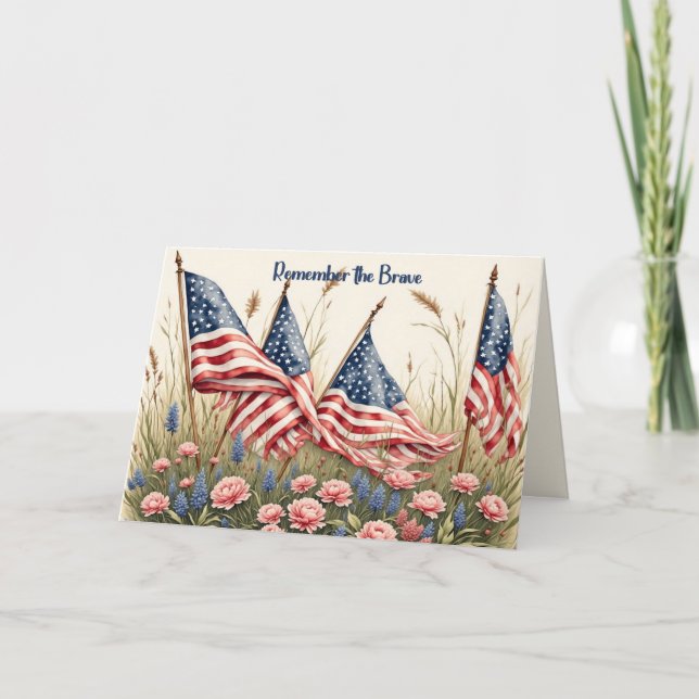 Carte Memorial Day Card for a Persons Son (Devant)