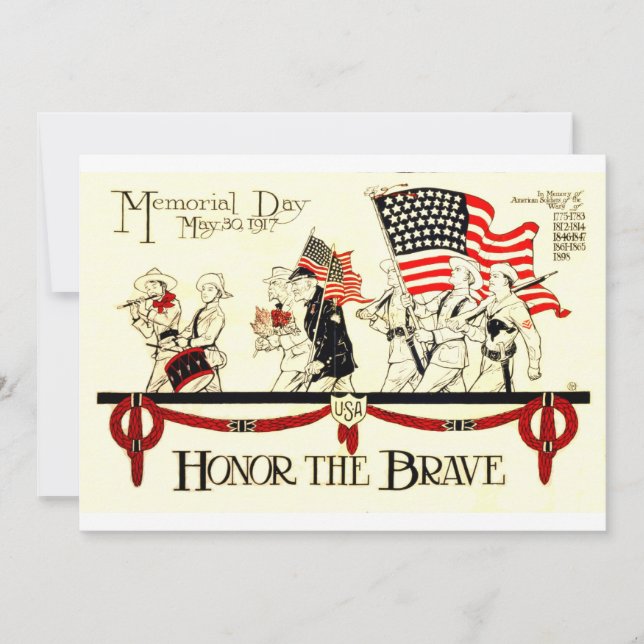 Carte Memorial Day Honore le courageux (Devant)