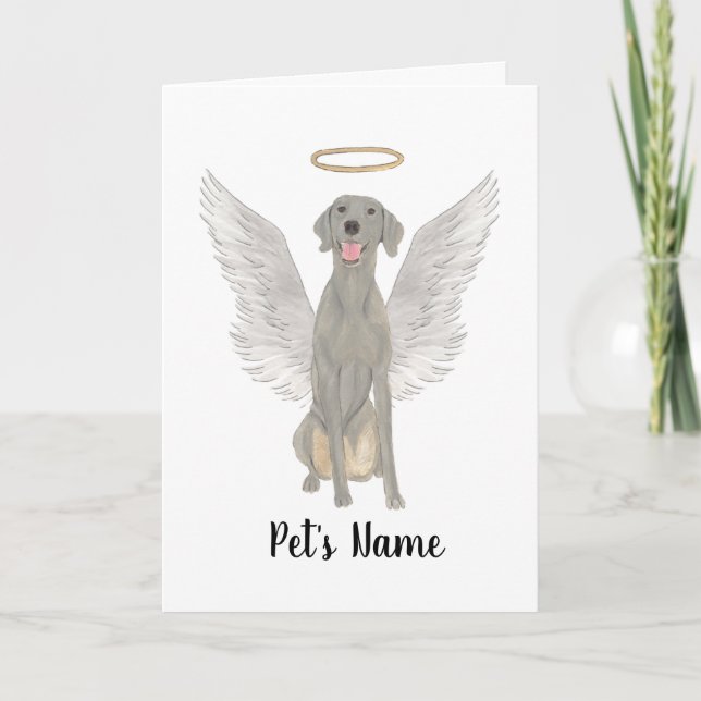 Carte Mémorial de la sympathie Weimaraner personnalisée (Devant)