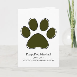 carte mémorial de perte de patte oddRex