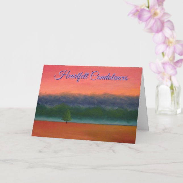 Carte Mémorial de souvenir avec rouge violet vert orange (Orchidée)