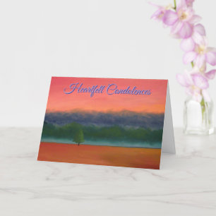 Carte Mémorial de souvenir avec rouge violet vert orange