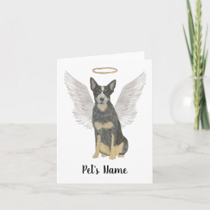 Carte Mémorial de sympathie pour Blue Cattledog Heeler