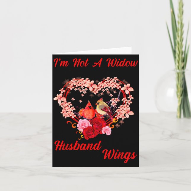 Carte Memorial I'm Not A Widow Husband Wings Cardinal An (Devant)