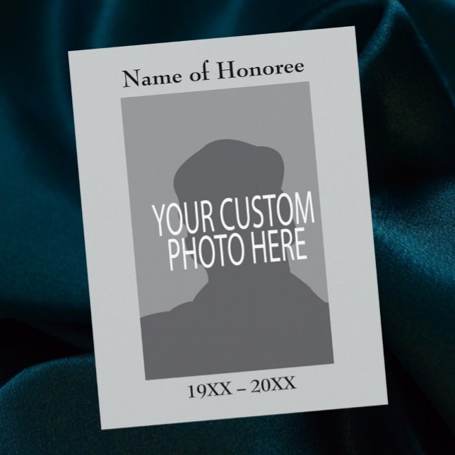 Carte Memorial Service Keepsaké avec photo (Créateur téléchargé)
