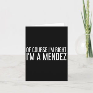 Carte Mendez Don Funny Nom de famille Arbre de famille A