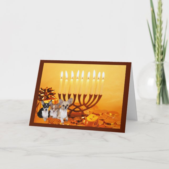 Carte Menorah1 de Chanukah de chiwawa (Devant)