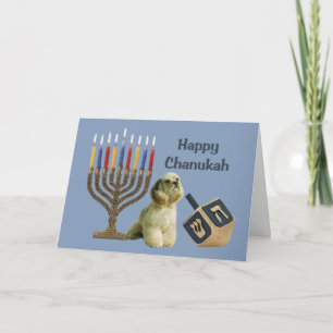 Carte Menorah4 de Chanukah de cocker