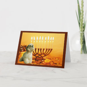Carte Menorah4 de Chanukah de cocker