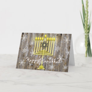 Carte Menorah de Hanukkah joyeux