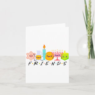 Carte Menorah des amis de Hanukkah Dreide traditionnel j