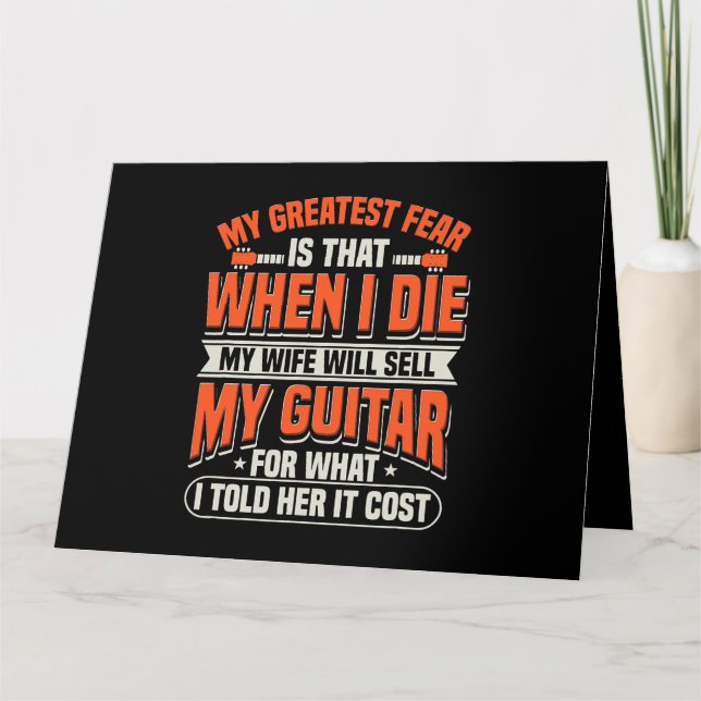 Carte Mens Acoustique Guitare Conception Pour Les Lecteu (Devant)