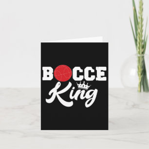 Carte Mens Bocce King Bocci Joueur Italien Pelouse Ball 