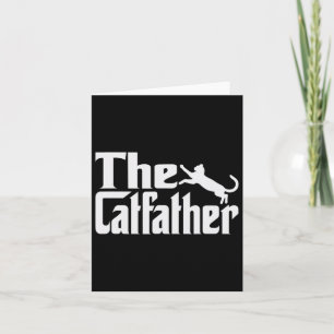 Carte Mens Chat Père Kitty Papa Fête des pères Meow Feli
