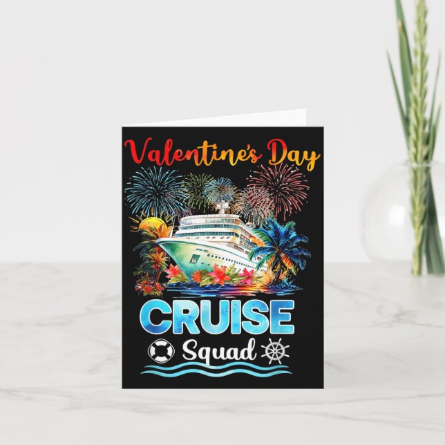 Carte Mens Cruise Squad Valentine's Day Vacation Travel  (Devant)