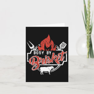 Carte Mens Drôle Barbecue Corps Par Brisket Griller Ou F